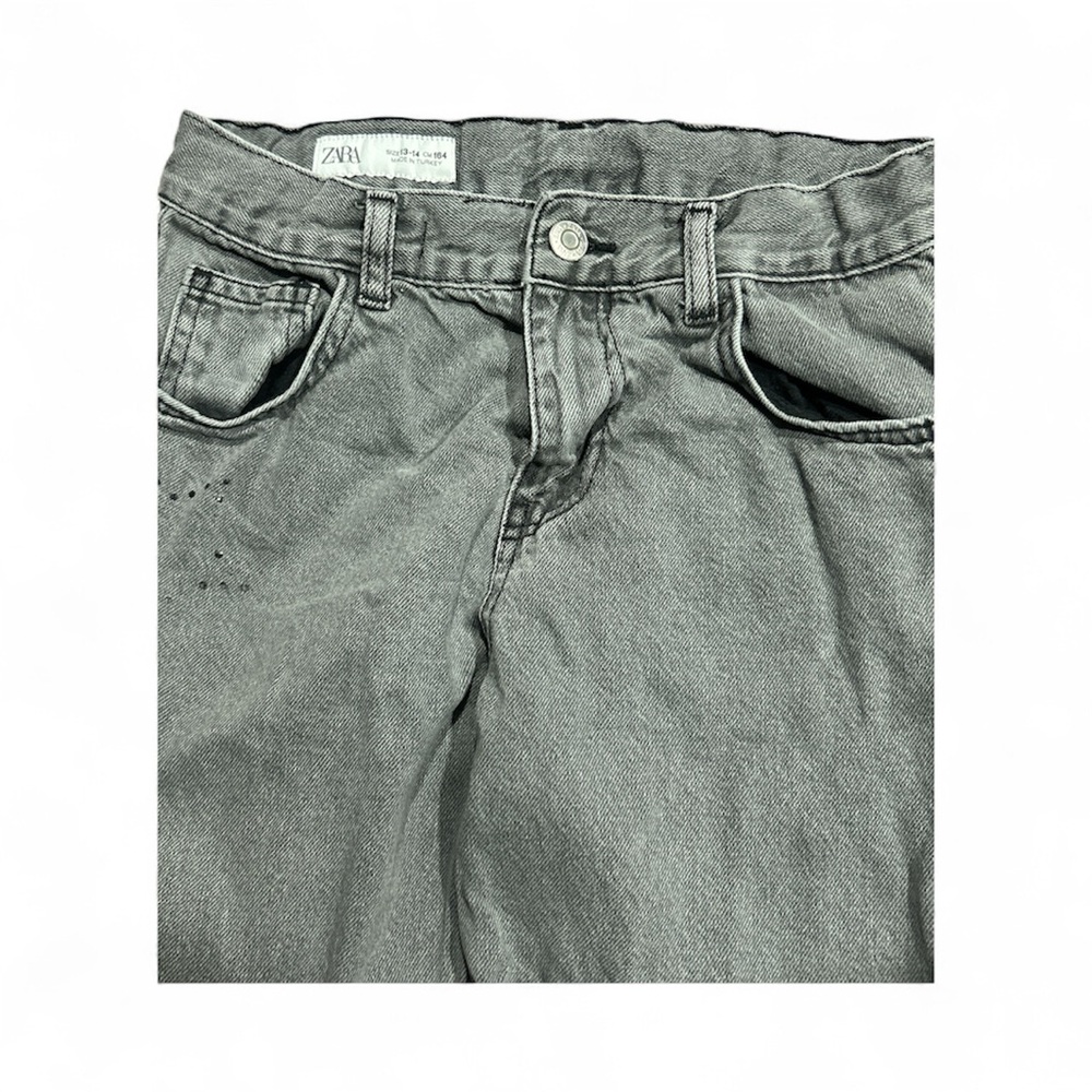 Zara Girls  Charcoal Relaxed Jeans